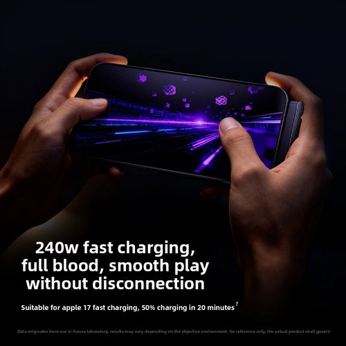 240W Fast Charging Cable with Built-In Phone Stand