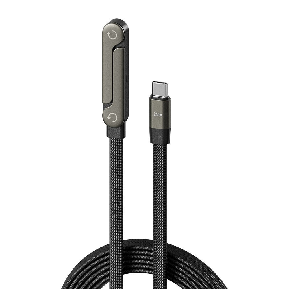 240W Fast Charging Cable with Built-In Phone Stand