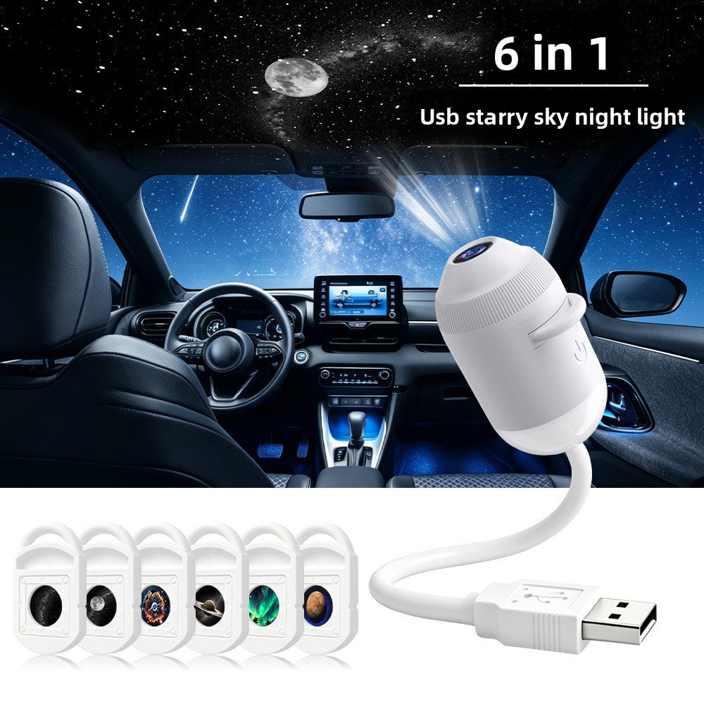 GalaxyGlow USB Starry Sky Projector | Ambient Room & Car Night Light