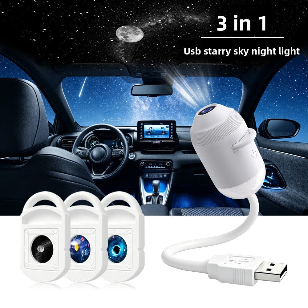 GalaxyGlow USB Starry Sky Projector | Ambient Room & Car Night Light
